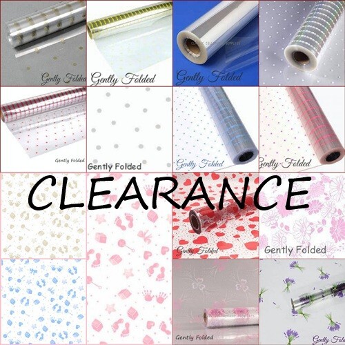 Clearance cellophane gift wrap - clearance,