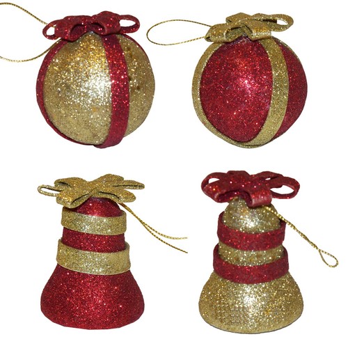 Set glitter christmas tree - glitter,